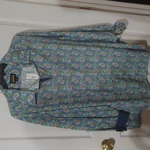 New with tags. Big Men's. 4XB Cremieux long sleeve shirt. Snap buttons.